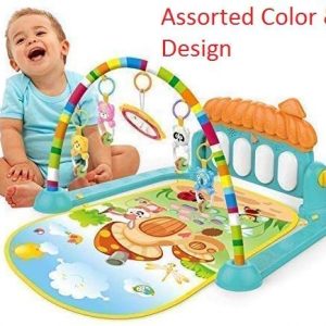 Cable World Kick and Play Musical Keyboard Mat Piano Baby Gym and Fitness Rack (Assorted Colour)