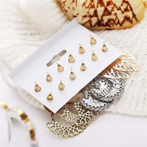 14 Latest Design 6 and 9 Pairs Combo Stylish Earrings For Women and Girls