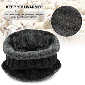 Handcuffs 2-Pieces Winter Beanie Hat Scarf Set Warm Knit Hat Thick Fleece Lined Winter Hat & Sc