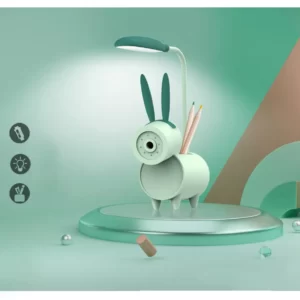 Rabbit Mini LED Table Lamp with Pen Holder & Pencil Sharpener