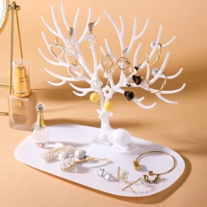 Deer Head Shape Tree Jewelry Display/Organizer